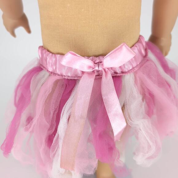 Unbranded Pink & White Tulle Ballet Style Pull On Skirt Tutu for 18" Dolls - GUC - Picture 5 of 11